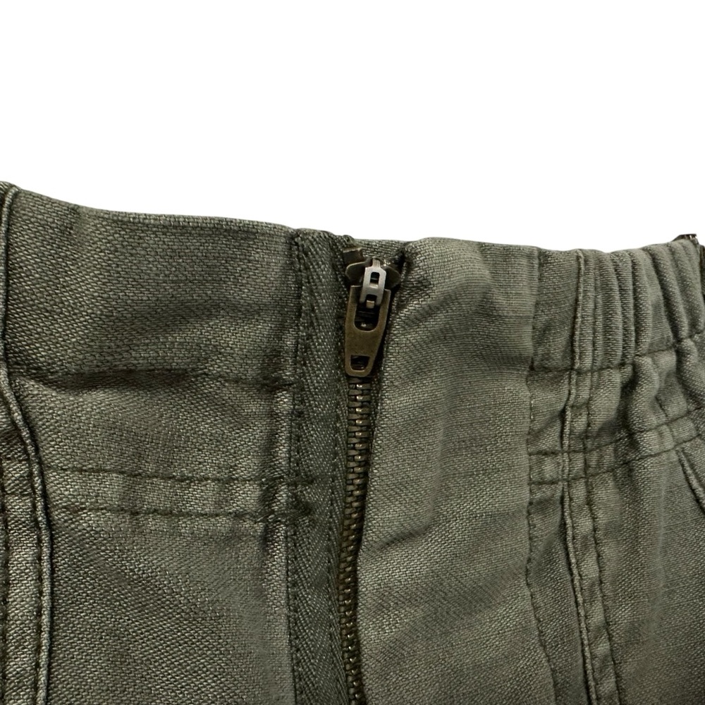 Free People We The Free Everglades Utility Pants Sz XL Green Cargo Barrel Ties - Picture 8 of 11
